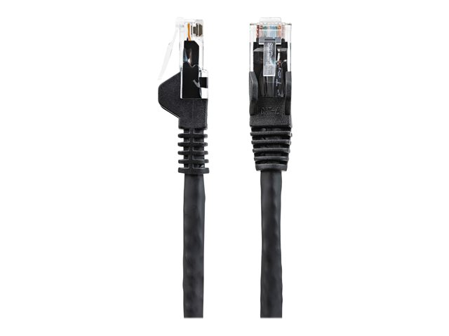 Product  StarTech.com 75ft CAT6 Ethernet Cable, 10 Gigabit Snagless RJ45  650MHz 100W PoE Patch Cord, CAT 6 10GbE UTP Network Cable w/Strain Relief,  Black, Fluke Tested/Wiring is UL Certified/TIA - Category